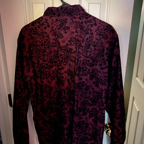 Eight X Premium by Buckle burgundy slim fit long sleeve button down shirt - Picture 6 of 12